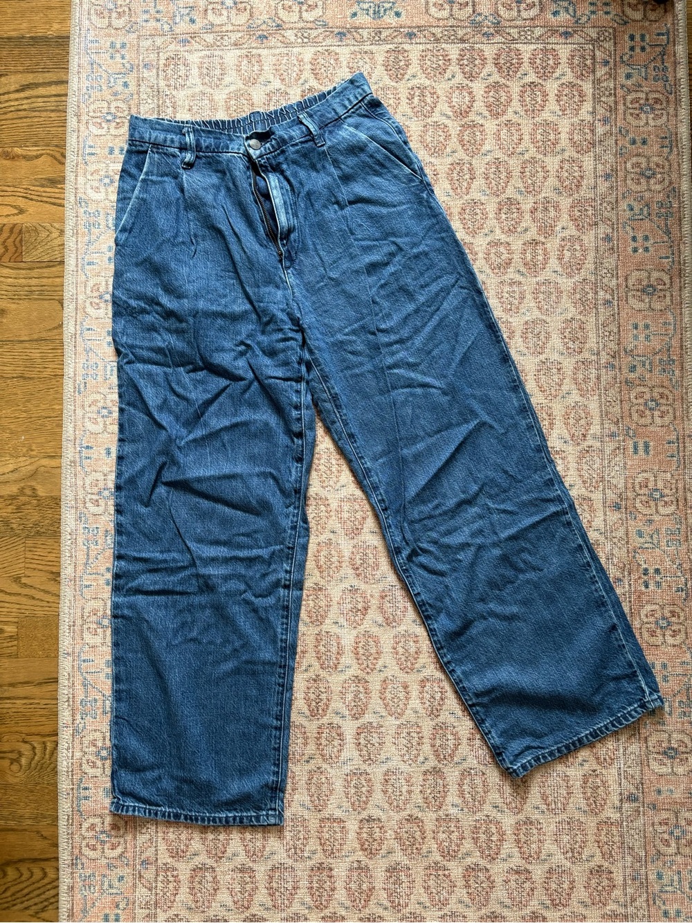 Uniqlo Women’s Dark Blue Wide Leg Jeans